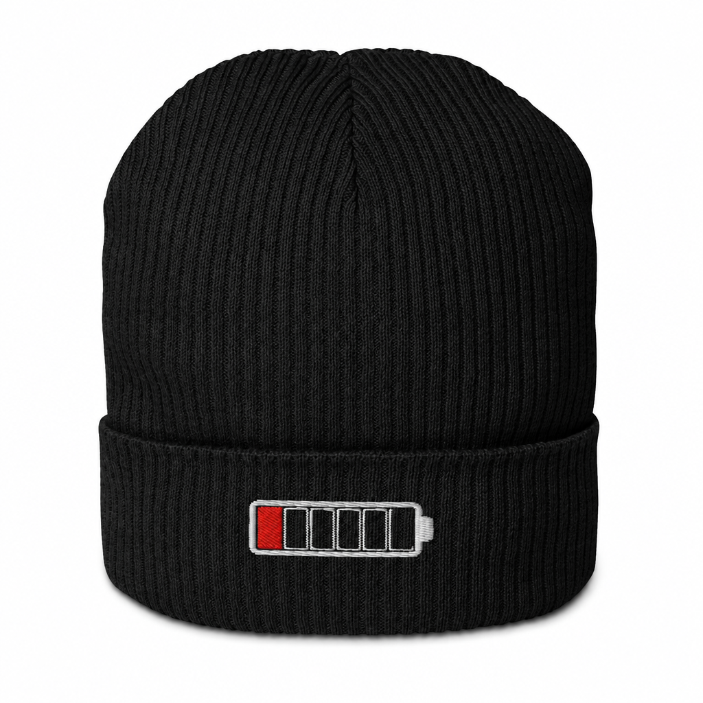Low Battery Toque with extended battery icon - five empty segments
