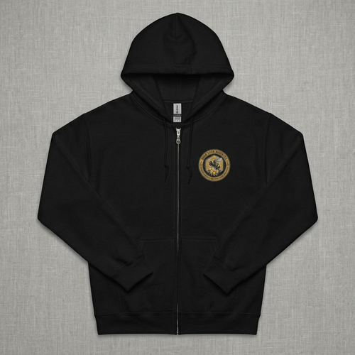 Stinging Bee Zippered Hoodie flat lay